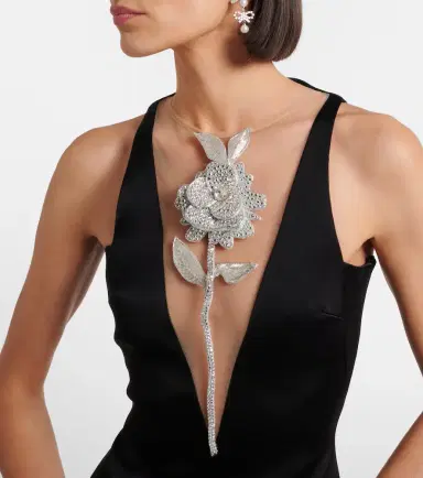 David Koma Embellished floral satin minidress | Thumbnail 2