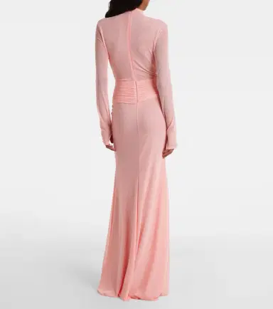 David Koma Draped floral-appliqué mesh gown | Thumbnail 5 David Koma Draped floral-appliqué mesh gown | Thumbnail 5