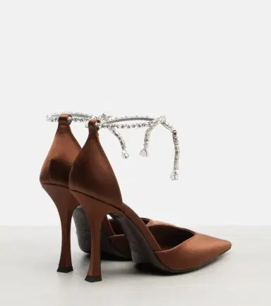Jimmy Choo Stevie 100 crystal-embellished satin pumps | Thumbnail 4