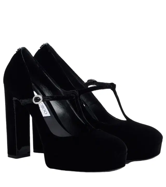 Marene 120 velvet Mary Jane pumps