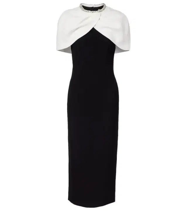 Roland Mouret Crystal-embellished crêpe cocktail dress