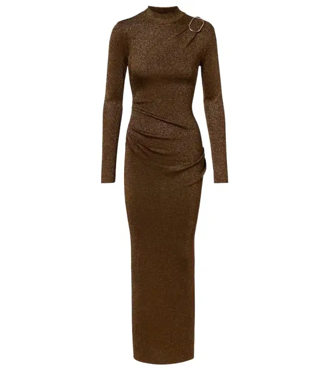 Roland Mouret Knitted lamé maxi dress