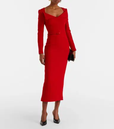 Roland Mouret Belted wool midi dress | Thumbnail 2 Roland Mouret Belted wool midi dress | Thumbnail 2