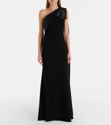 Roland Mouret Crystal-embellished crêpe satin gown | Thumbnail 2 Roland Mouret Crystal-embellished crêpe satin gown | Thumbnail 2