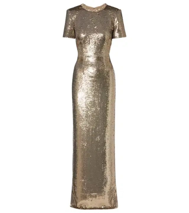 Roland Mouret Crystal-embellished sequined gown