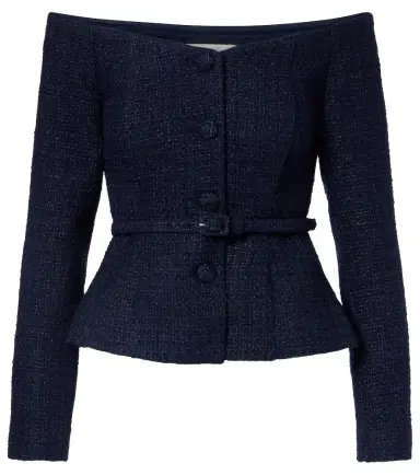 Roland Mouret Off-shoulder bouclé top | Thumbnail 1