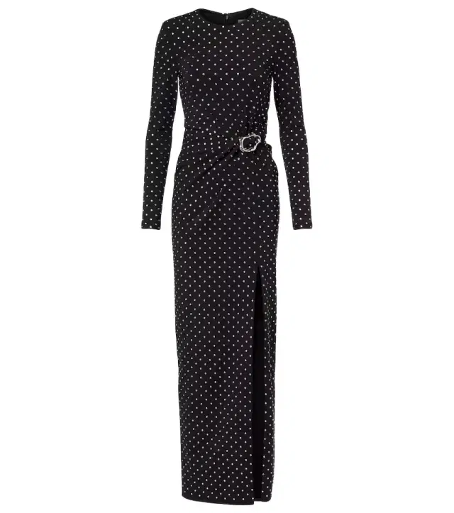 Roland Mouret Embellished gathered jersey gown