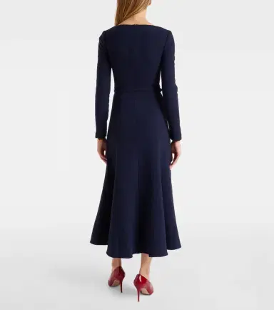 Roland Mouret Belted wool crêpe midi dress | Thumbnail 5 Roland Mouret Belted wool crêpe midi dress | Thumbnail 5