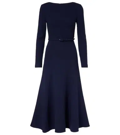 Roland Mouret Belted wool crêpe midi dress | Thumbnail 1 Roland Mouret Belted wool crêpe midi dress | Thumbnail 1