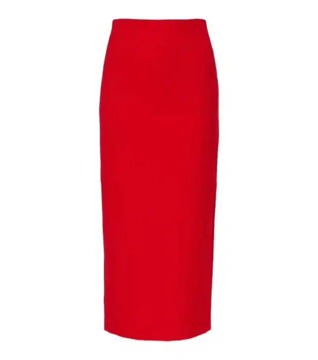 Crêpe pencil skirt