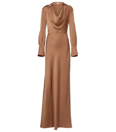 Simkhai Adelle draped satin gown | Thumbnail 1