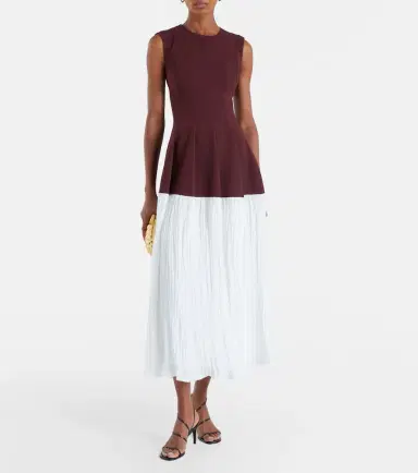 Simkhai Raleigh crêpe and satin midi dress | Thumbnail 5