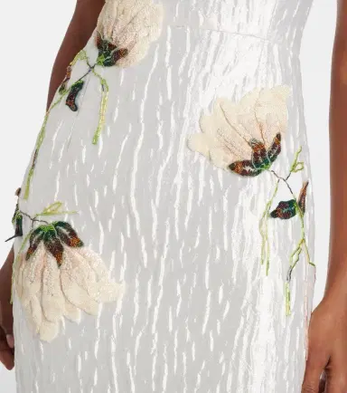 Simkhai Lilibeth embellished jacquard cocktail dress | Thumbnail 3
