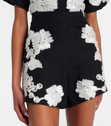 Simkhai Sammi embroidered linen-blend shorts | Thumbnail 2