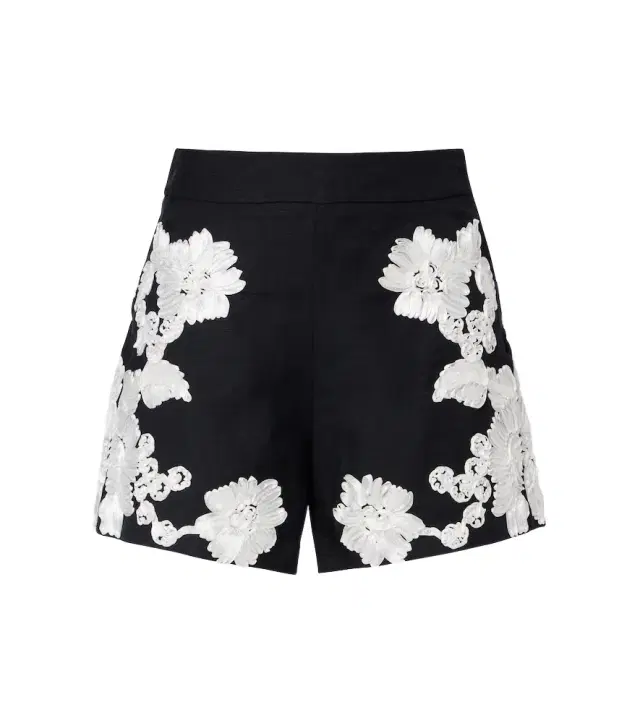 Sammi embroidered linen-blend shorts