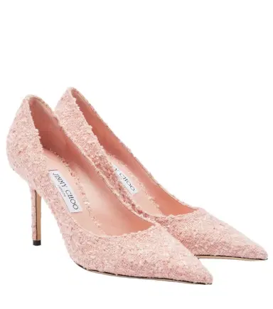 Jimmy Choo Love crystal-embellished mesh pumps | Thumbnail 1
