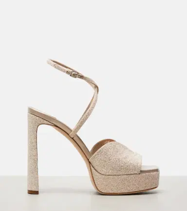Jimmy Choo Karli 125 glitter platform sandals | Thumbnail 2