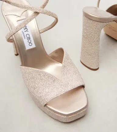 Jimmy Choo Karli 125 glitter platform sandals | Thumbnail 4