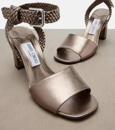 Jimmy Choo Rori metallic leather sandals | Thumbnail 4