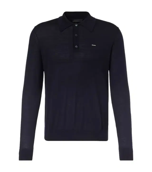 Prada Virgin wool polo sweater