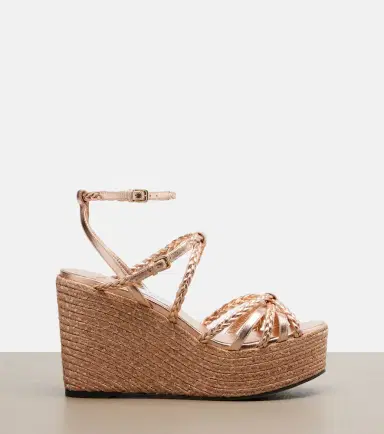Jimmy Choo Nyra braided leather espadrille wedges | Thumbnail 3