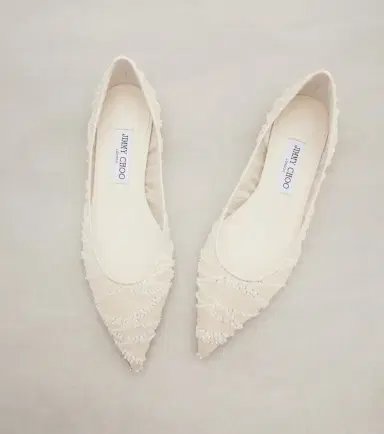 Jimmy Choo Love embellished mesh ballet flats | Thumbnail 2