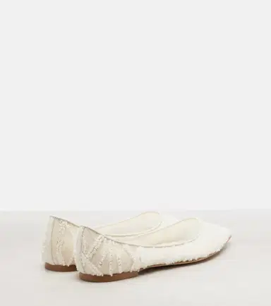 Jimmy Choo Love embellished mesh ballet flats | Thumbnail 3