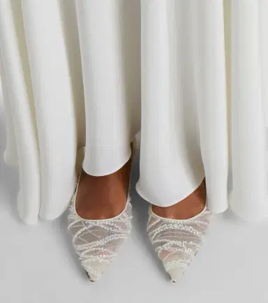 Jimmy Choo Love embellished mesh ballet flats | Thumbnail 6