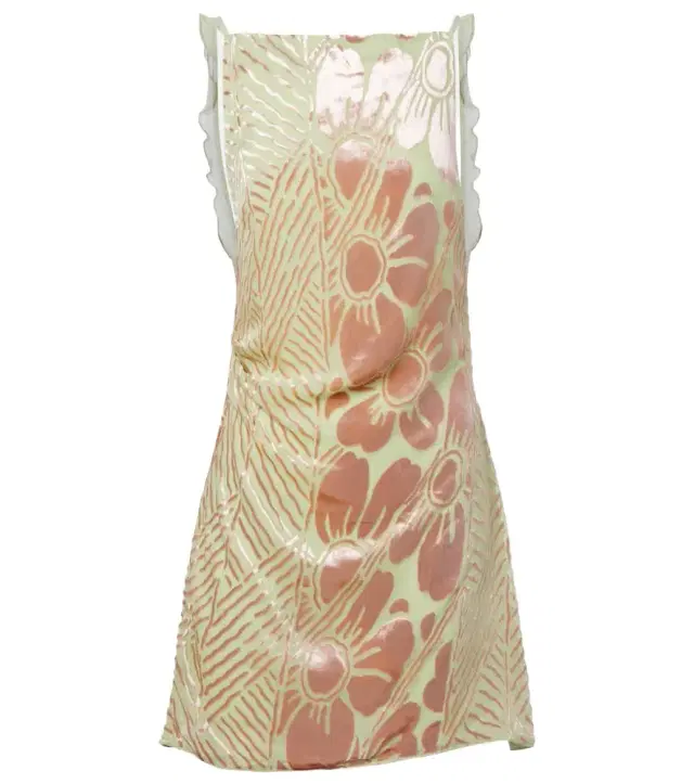 SIR Ventura floral velvet and mesh minidress