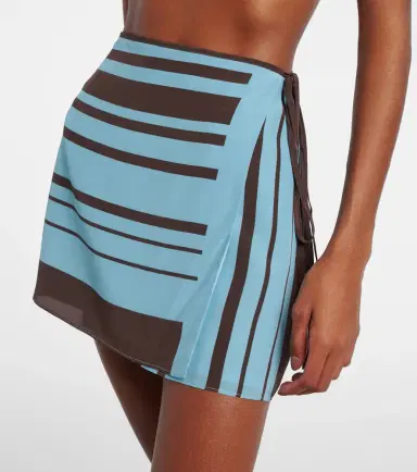 SIR. Rioja striped silk crêpe wrap skirt | Thumbnail 3 SIR. Rioja striped silk crêpe wrap skirt | Thumbnail 3