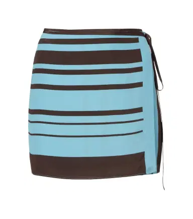 SIR. Rioja striped silk crêpe wrap skirt | Thumbnail 1 SIR. Rioja striped silk crêpe wrap skirt | Thumbnail 1