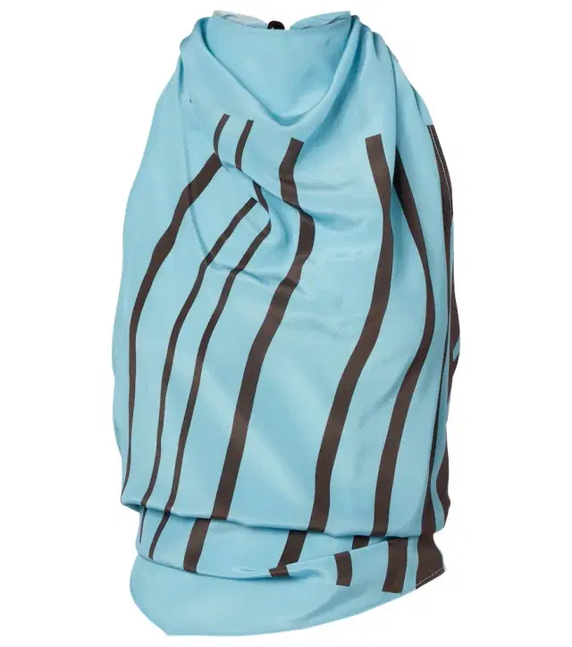 SIR Rioja draped striped silk crêpe top