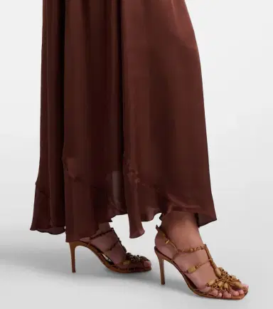 Poupette St Barth Nina halterneck satin maxi dress | Thumbnail 4