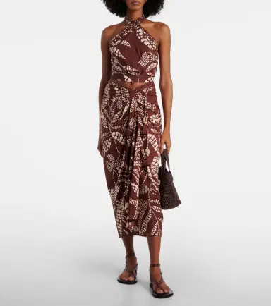 Poupette St Barth Uma printed cotton midi skirt | Thumbnail 2 Poupette St Barth Uma printed cotton midi skirt | Thumbnail 2