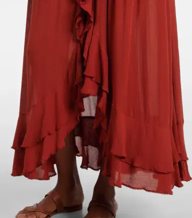 Poupette St Barth Neree asymmetric maxi skirt | Thumbnail 4