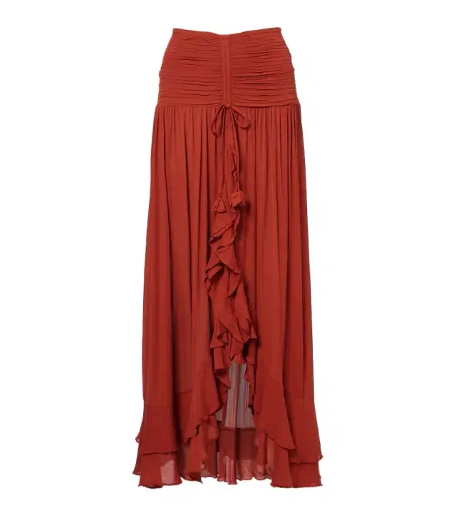 Neree asymmetric maxi skirt