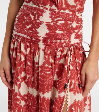 Poupette St Barth Carla printed cotton maxi skirt | Thumbnail 4