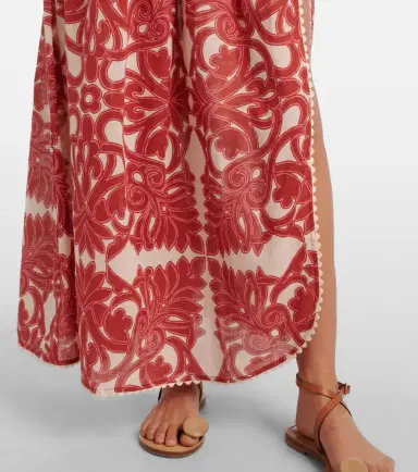 Poupette St Barth Carla printed cotton maxi skirt | Thumbnail 5
