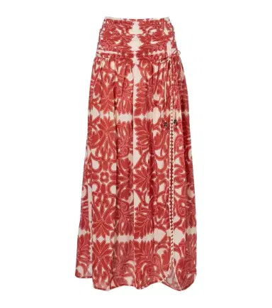 Poupette St Barth Carla printed cotton maxi skirt | Thumbnail 1
