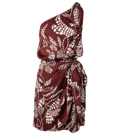 Poupette St Barth Celie printed one-shoulder minidress | Thumbnail 1