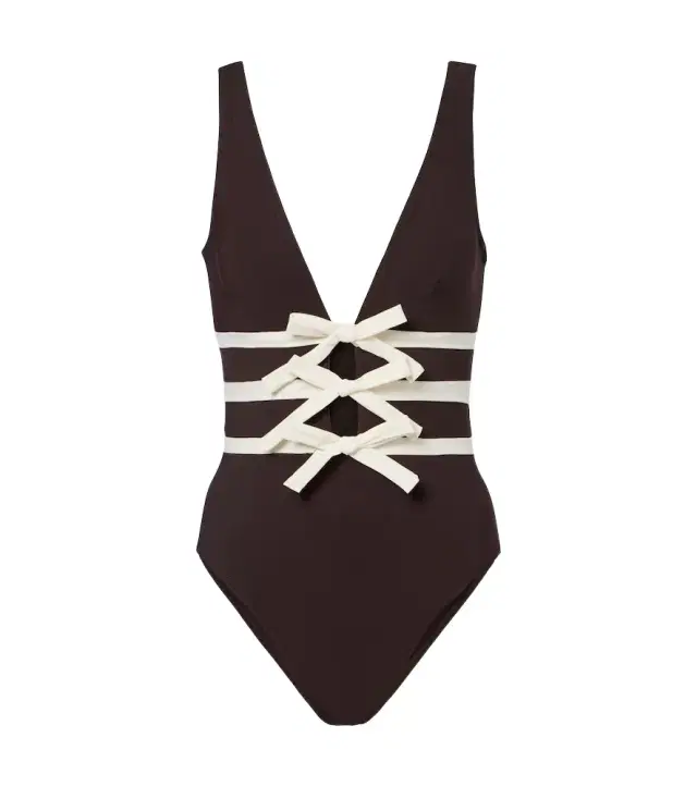 Karla Colletto Lenora bow-detail swimsuit