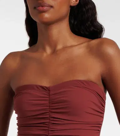 Karla Colletto Basics ruched bandeau swimsuit | Thumbnail 5