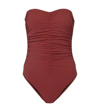 Karla Colletto Basics ruched bandeau swimsuit | Thumbnail 1