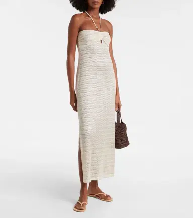 Melissa Odabash Mila off-shoulder lamé maxi dress | Thumbnail 3