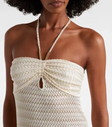 Melissa Odabash Mila off-shoulder lamé maxi dress | Thumbnail 5