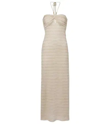 Melissa Odabash Mila off-shoulder lamé maxi dress | Thumbnail 1