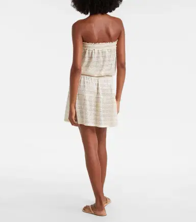 Melissa Odabash Isla off-shoulder lamé minidress | Thumbnail 4 Melissa Odabash Isla off-shoulder lamé minidress | Thumbnail 4