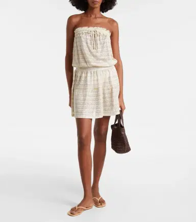 Melissa Odabash Isla off-shoulder lamé minidress | Thumbnail 5 Melissa Odabash Isla off-shoulder lamé minidress | Thumbnail 5