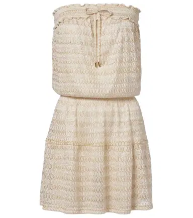 Melissa Odabash Isla off-shoulder lamé minidress | Thumbnail 1 Melissa Odabash Isla off-shoulder lamé minidress | Thumbnail 1