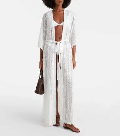 Melissa Odabash Tali scalloped sheer kaftan | Thumbnail 2